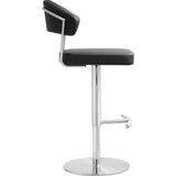 TOV Furniture Cosmo Stainless Steel Barstool | Black- TOV-K3627