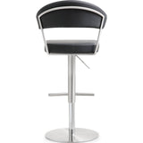 TOV Furniture Cosmo Stainless Steel Barstool | Black- TOV-K3627