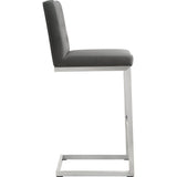 TOV Furniture Helsinki Grey Stainless Steel Barstool (Set of 2) | Grey- TOV-K3644