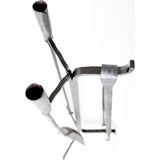 Conmoto Ferro & Fuoco Fireplace Tool Tripod Stand | Recycled Italian Railroad Track CO-FFSTD