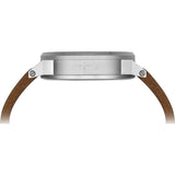 Tsovet JPT-TS44 Silver & White Chronograph Watch | Brown Leather TS110111-40
