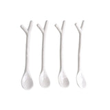 Michiko Shimada Large Twig Spoons Bundle Set of 4 | White