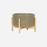 Modernica Ceramic Tabletop Cylinder Planter | Pebble