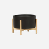 Modernica Ceramic Tabletop Cylinder Planter | Charcoal