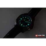 Lum-Tec V12 Phantom Watch - Black Croc Leather Strap