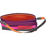 Cote et Ciel Large Leather Wallet | Black/Pink/Orchid 28086