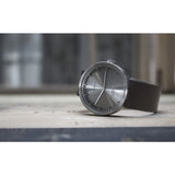 LEFF amsterdam D42 Tube Watch | Steel/Brown Leather Strap