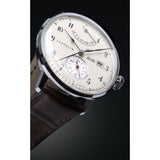 Zeppelin Hindenburg Watch with Power Reserve Indicator | Beige & Brown Leather 7060-4