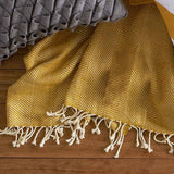Zestt Herringbone Organic Cotton Throw | Citron