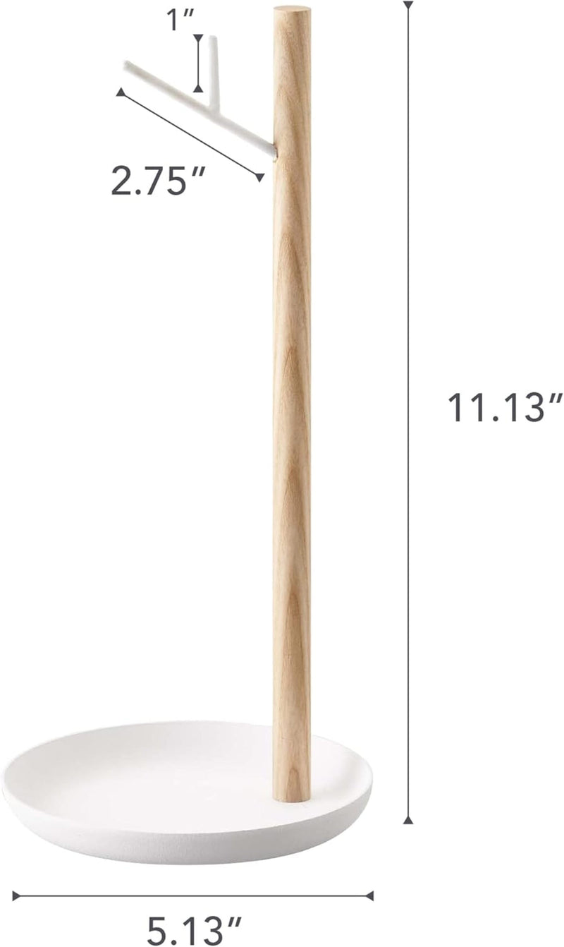 Yamazaki Tosca Banana Holder - Steel + Wood | White