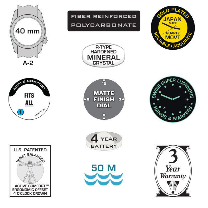 Bertucci DX3 PLUS Field Watch – Legion Red Dial, #414 Durable Nylon Band