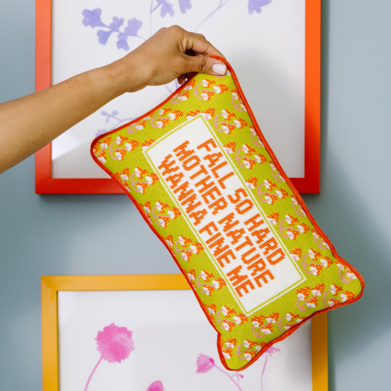 Furbish Needlepoint Decorative Throw Pillow