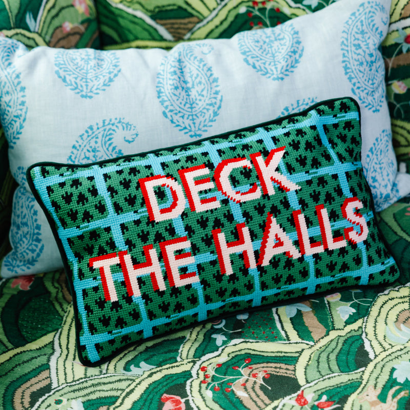 Furbish Needlepoint Decorative Throw Pillow