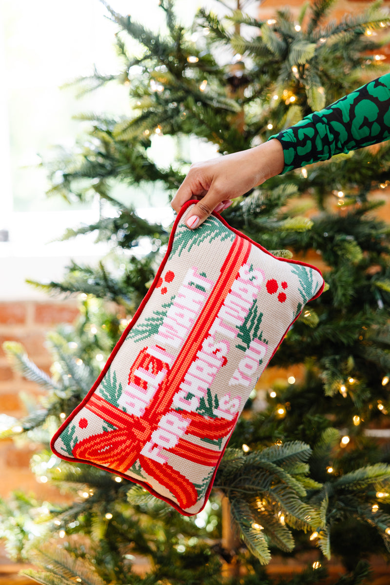 Furbish Needlepoint Decorative Throw Pillow