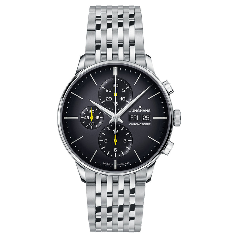 Junghans Meister Chronoscope - English Date Watch | Dark Grey / Stainless Steel