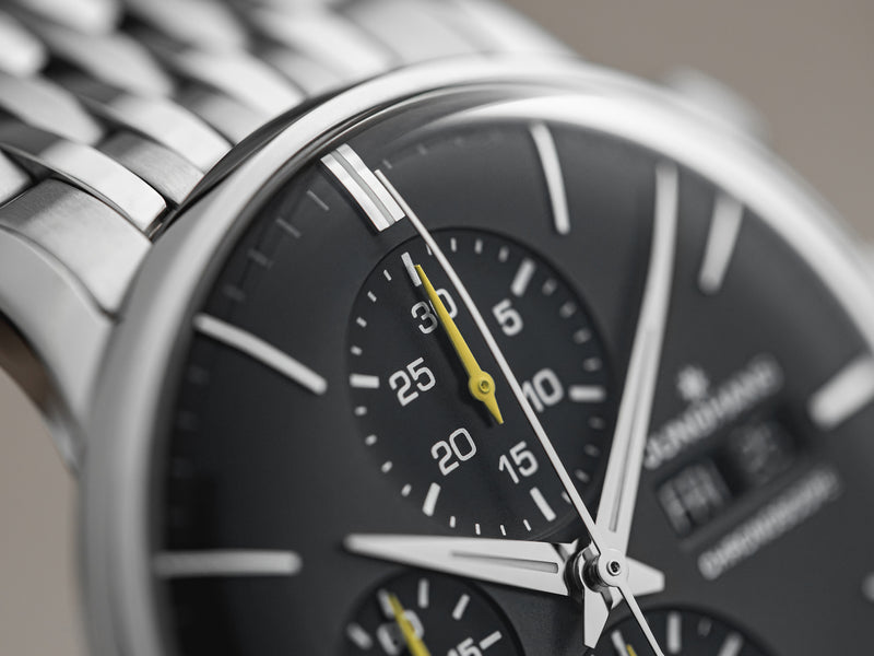 Junghans Meister Chronoscope - English Date Watch | Dark Grey / Stainless Steel