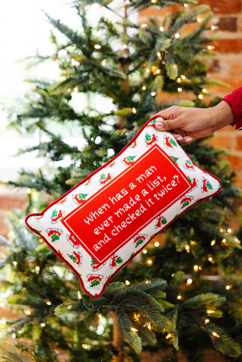 Furbish Needlepoint Decorative Throw Pillow