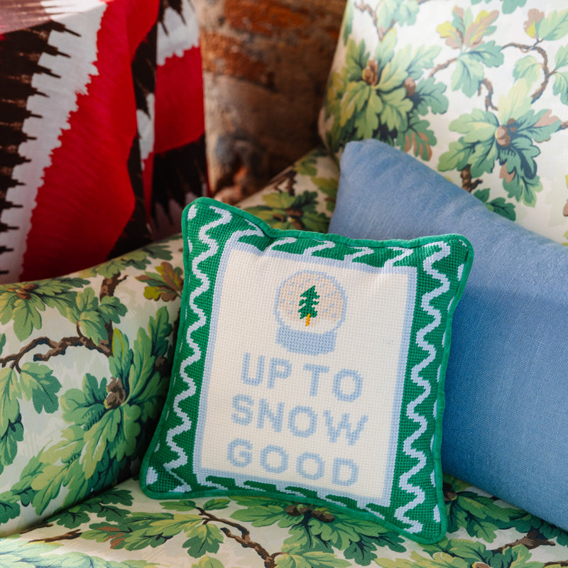 Furbish Needlepoint Decorative Throw Pillow