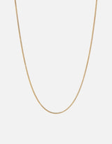 2mm Cuban Chain Necklace, Gold