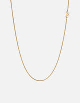 2mm Cuban Chain Necklace, Gold