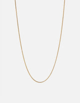 1.3mm Cuban Chain Necklace, Gold Vermeil
