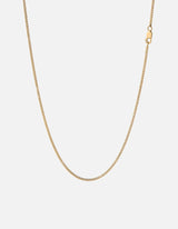 1.3mm Cuban Chain Necklace, Gold