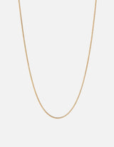 1.3mm Cuban Chain Necklace, Gold