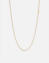 1.3mm Cuban Chain Necklace, Gold