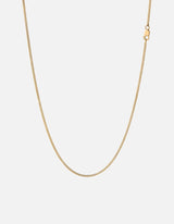 2mm Cuban Chain Necklace, Gold