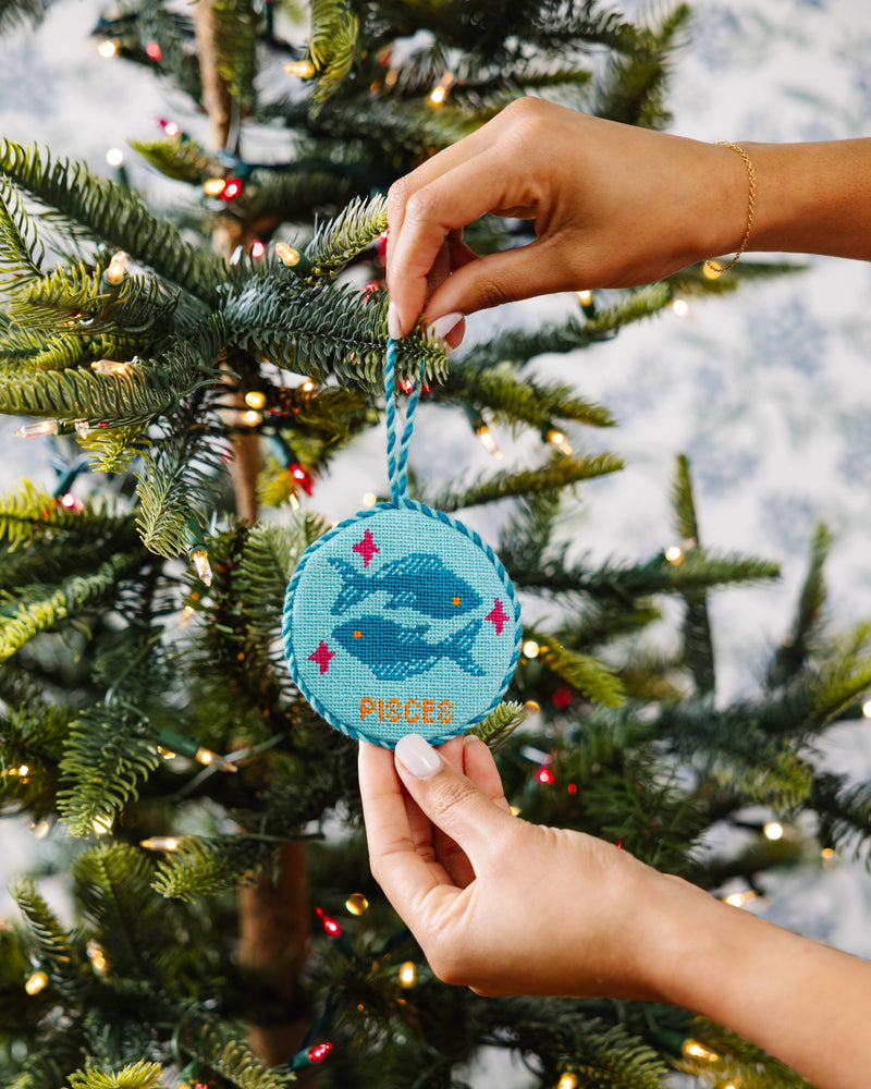 Furbish Needlepoint Zodiac Ornament