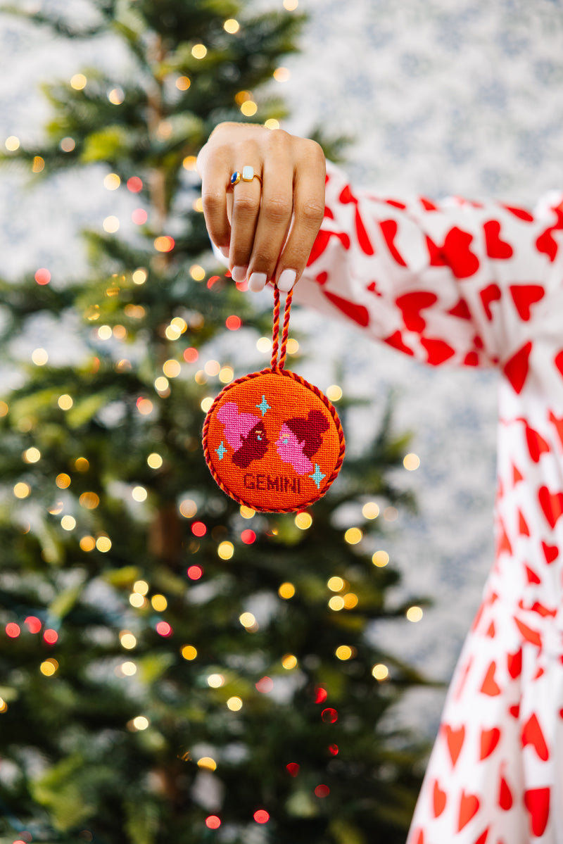 Furbish Needlepoint Zodiac Ornament