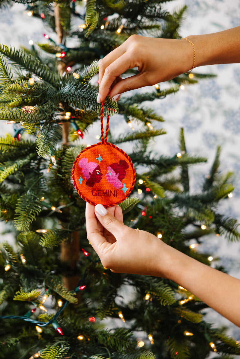 Furbish Needlepoint Zodiac Ornament