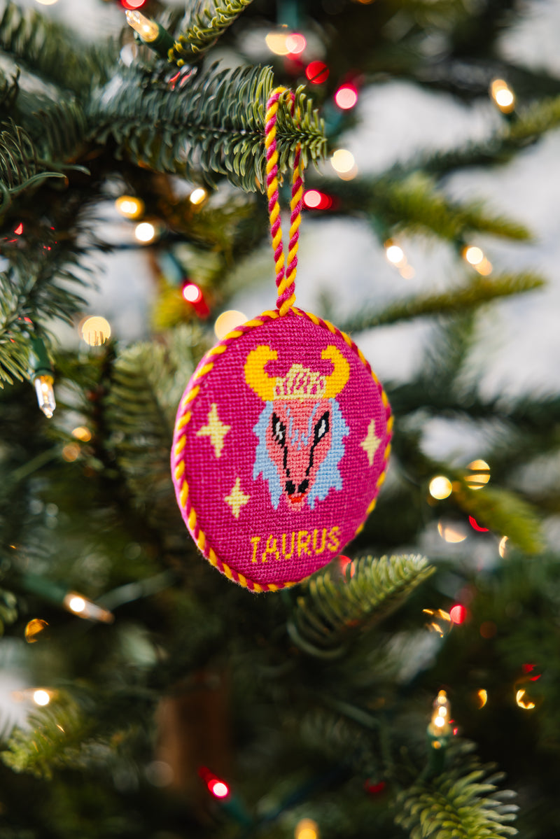 Furbish Needlepoint Zodiac Ornament