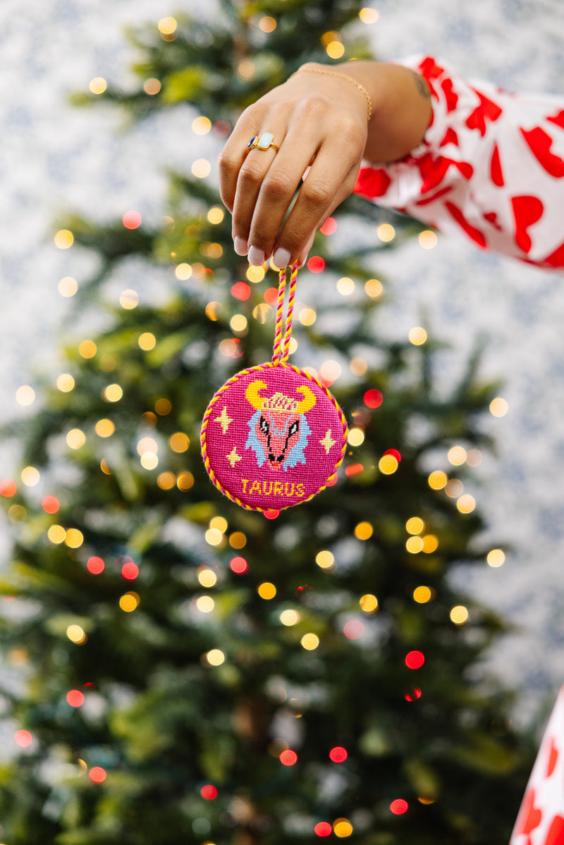 Furbish Needlepoint Zodiac Ornament