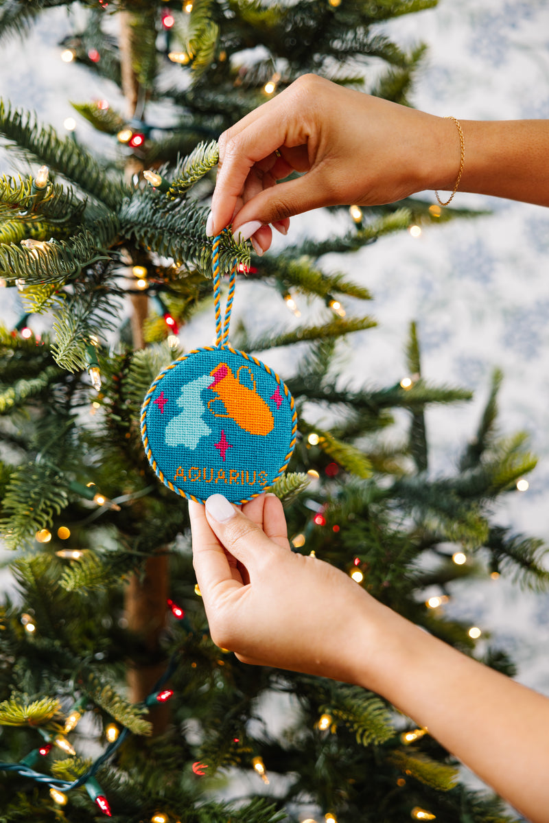 Furbish Needlepoint Zodiac Ornament
