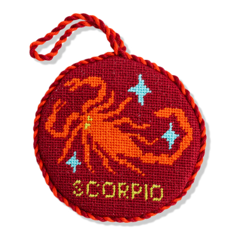 Furbish Needlepoint Zodiac Ornament