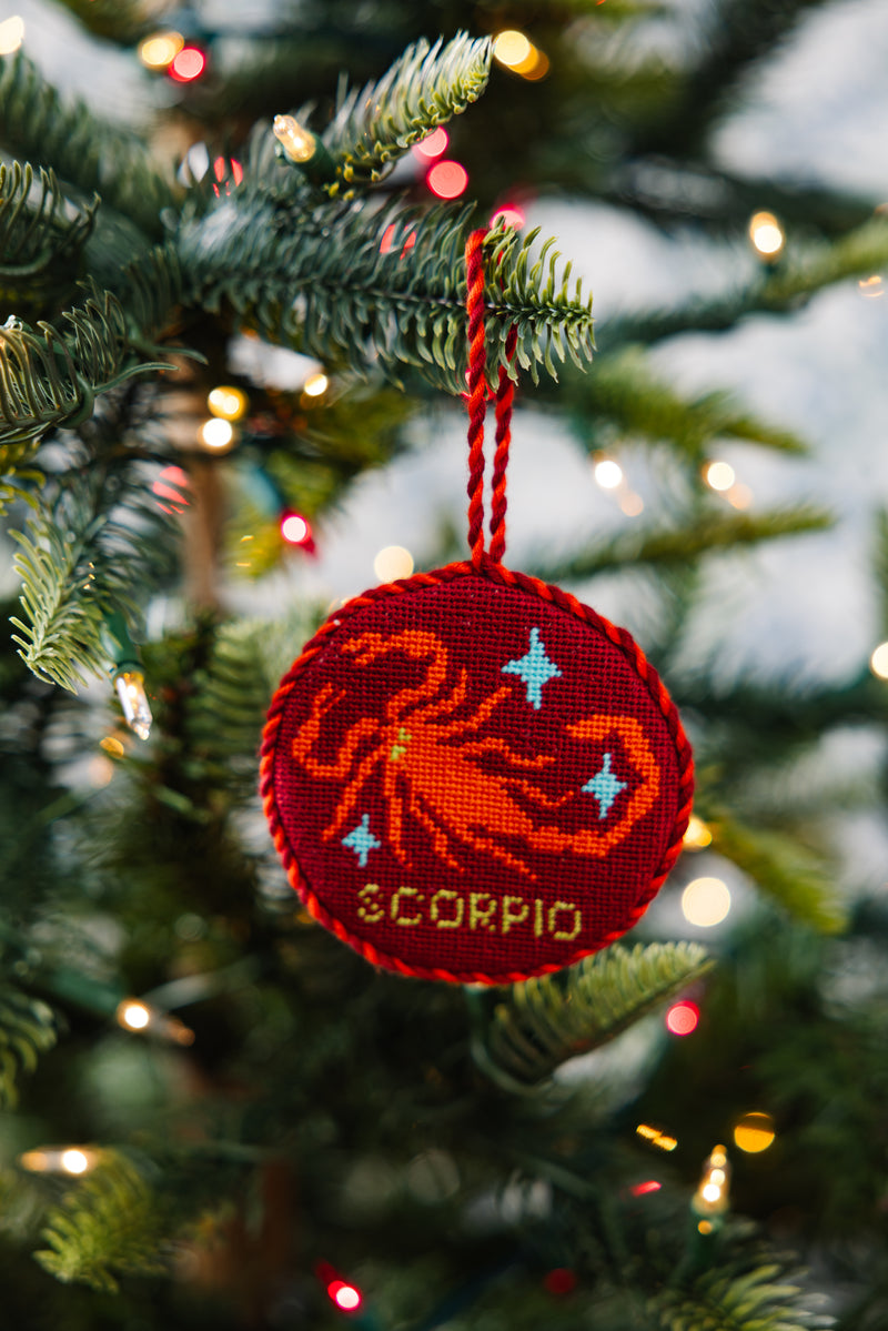 Furbish Needlepoint Zodiac Ornament