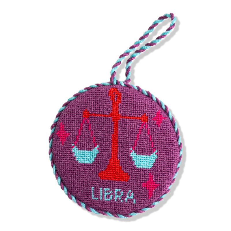Furbish Needlepoint Zodiac Ornament