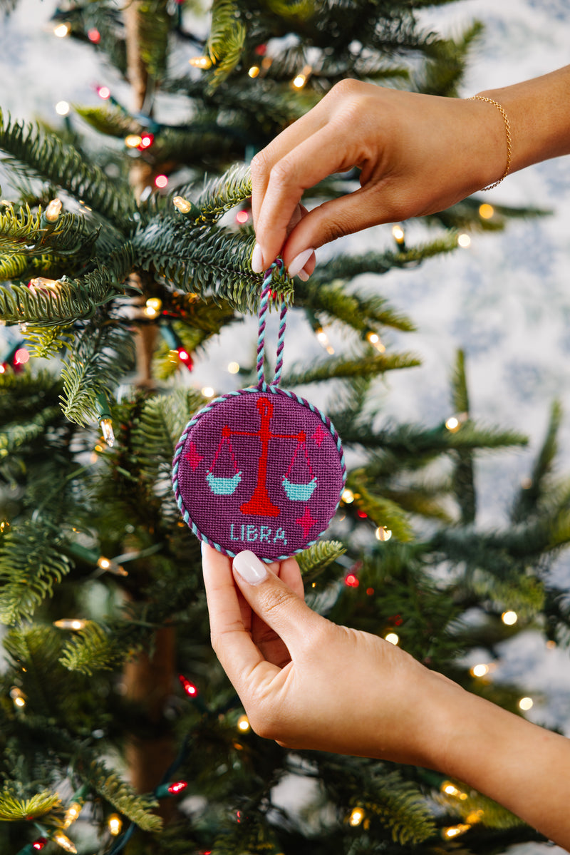 Furbish Needlepoint Zodiac Ornament