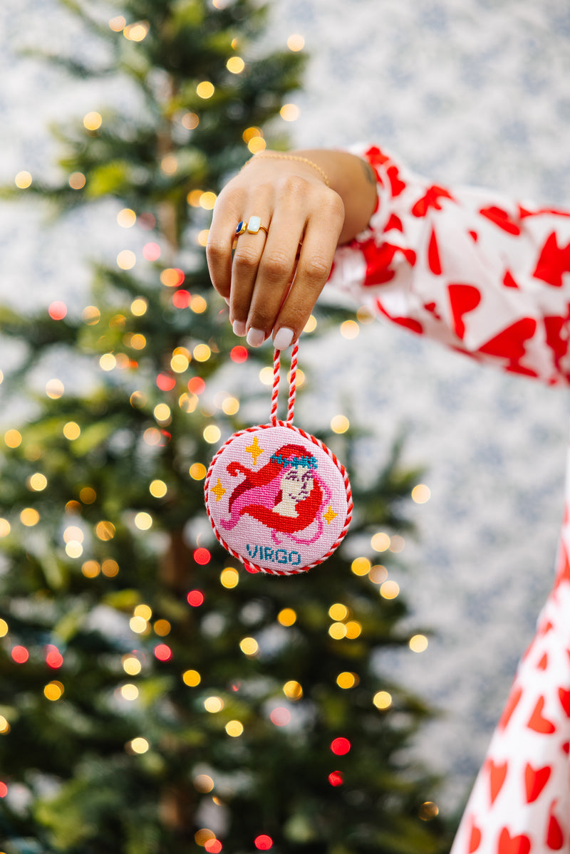 Furbish Needlepoint Zodiac Ornament