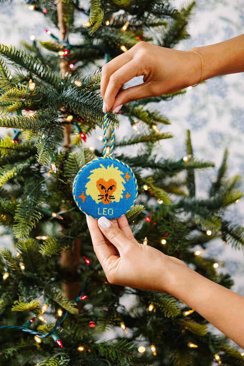 Furbish Needlepoint Zodiac Ornament