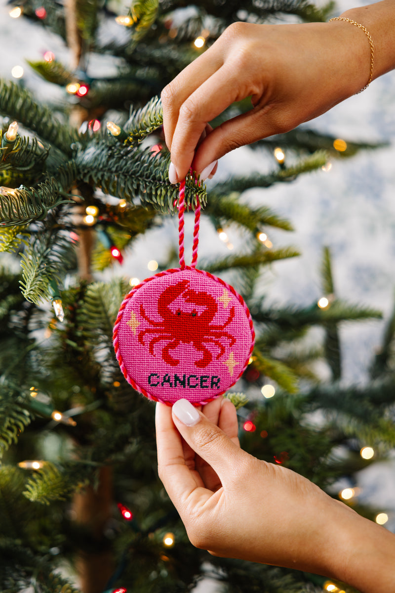 Furbish Needlepoint Zodiac Ornament