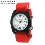Bertucci DX3 Field Studio Build White / Black case- #383 International / NASA Orange nylon band