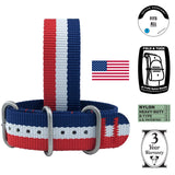 Bertucci Flags Of Our Family Cobalt Blue dial / Black Case- #161 USA nylon band