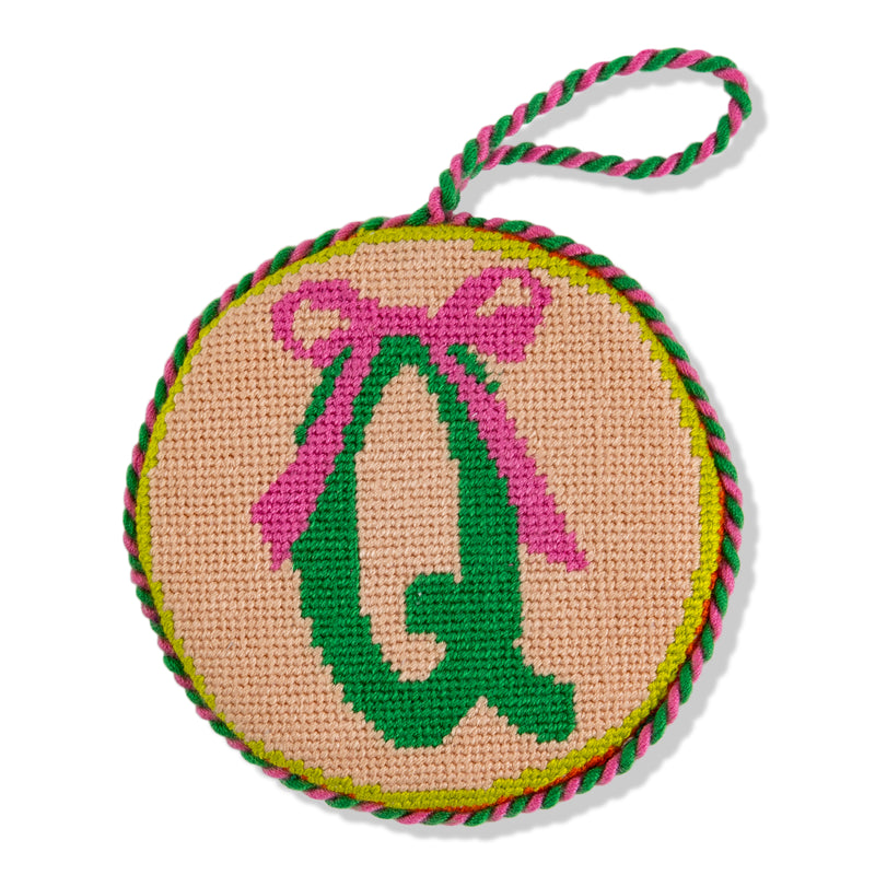 Furbish Needlepoint Monogram Ornament