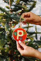 Furbish Needlepoint Monogram Ornament