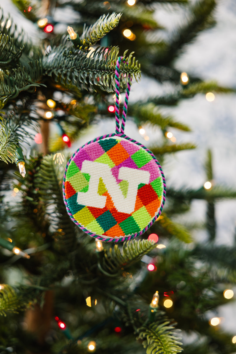 Furbish Needlepoint Monogram Ornament