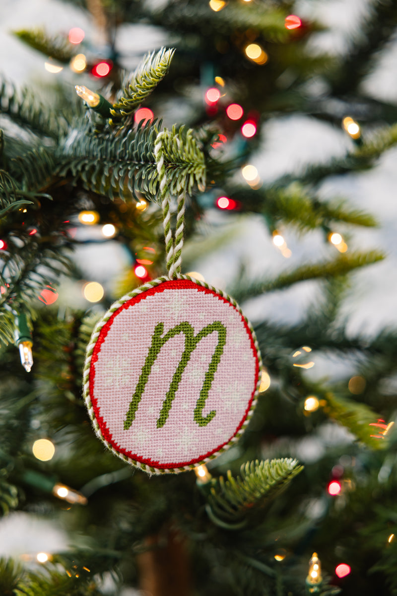 Furbish Needlepoint Monogram Ornament