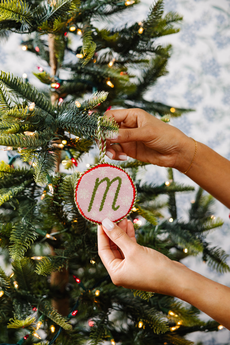 Furbish Needlepoint Monogram Ornament