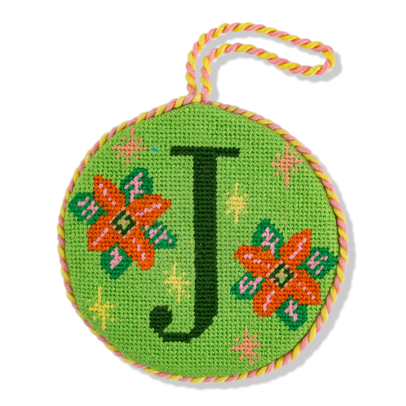 Furbish Needlepoint Monogram Ornament